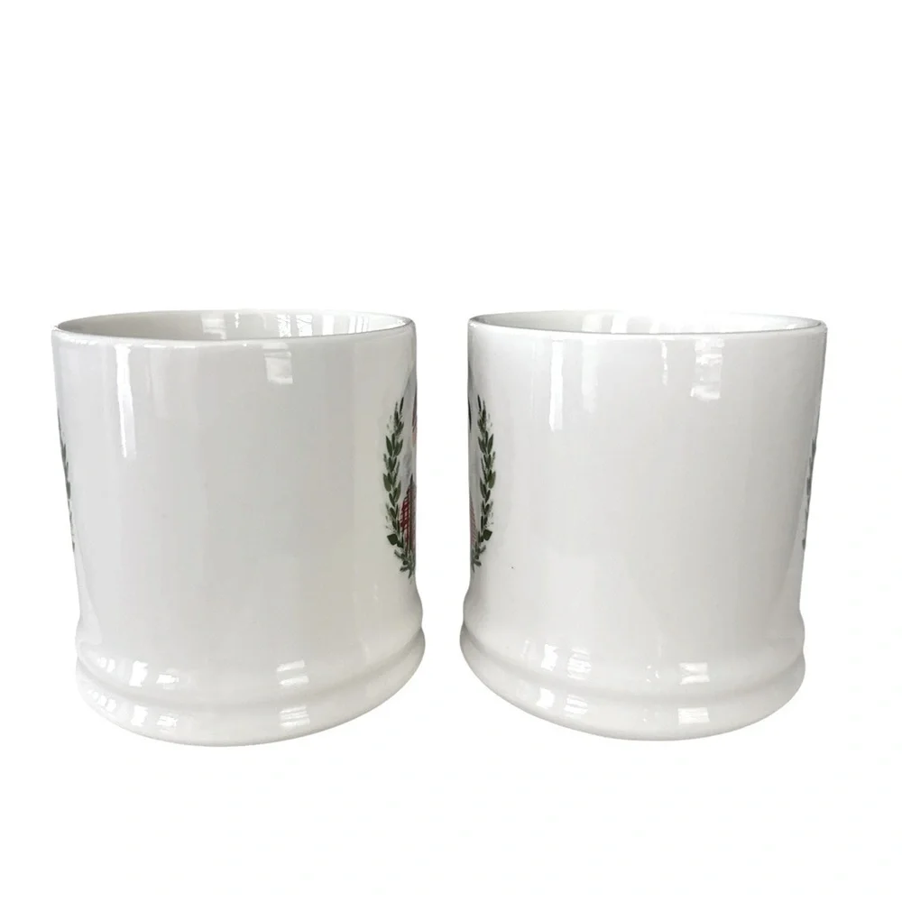 Target Mr and Mrs Lumberjack Claus Porcelain Coffee Tea Christmas Mugs Set of 2